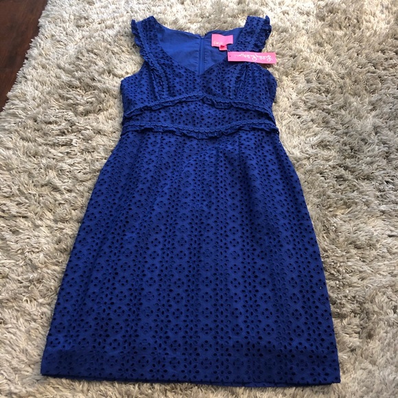 Lilly Pulitzer Dresses Lilly Pulitzer Blue Eyelet Kaylee Shift